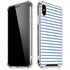 Blue and White Stripes iPhone XS Max Clear Case